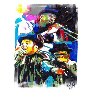 Run DMC Hip Hop Rap Rock Music Poster Print Wall Art 18x24